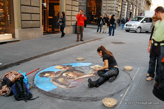 Florence Street Artist: Doni Tondo, Michelangelo - Sleepers Wake