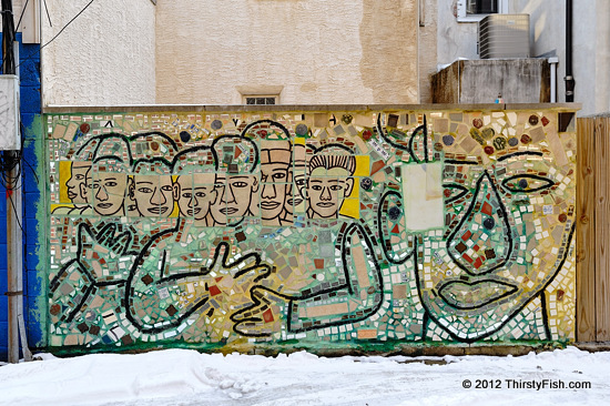 Back Alley Mosaic Mural - Why are Honeycomb Cells Hexagonal?