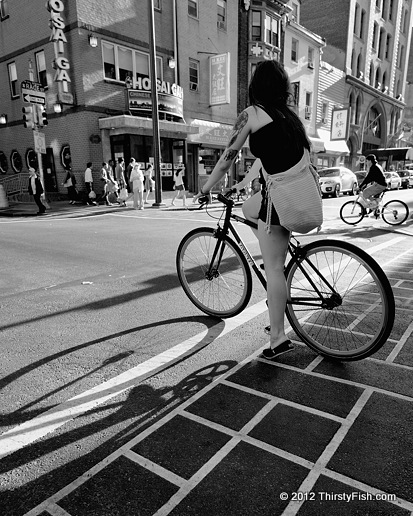 Biking Through Chinatown