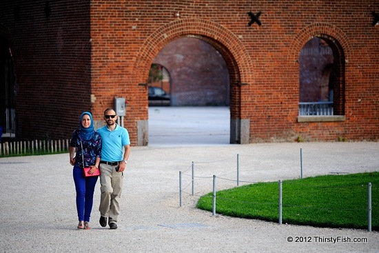 Muslim Couple at  the Tobacco Warehouse