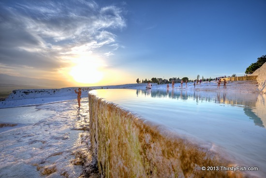 Sunset Over Pamukkale Travertines