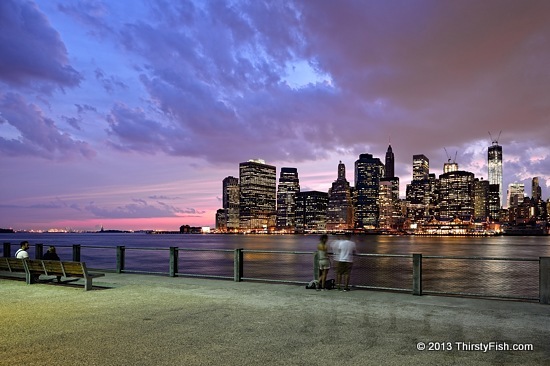 Pink Skies over New York City