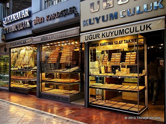 Gold at Eskisehir Jewelers Alley 