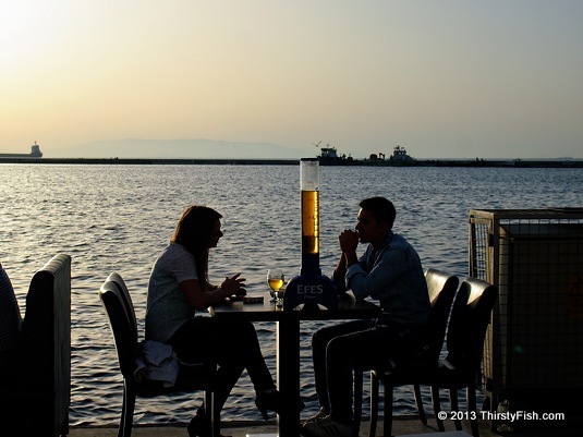 Having Beer on Kordonboyu, Izmir