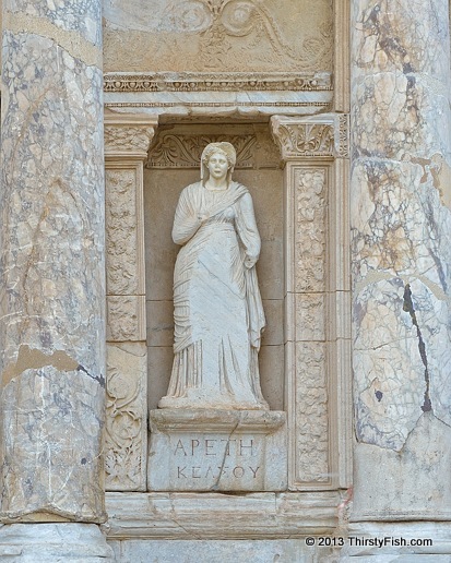Arete at the Library of Celsus