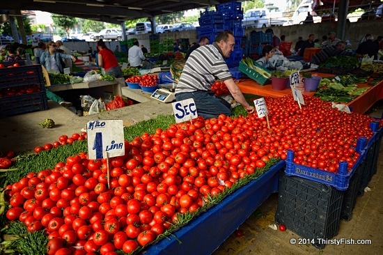 No Hormone Tomatoes At The Urla Bazaar