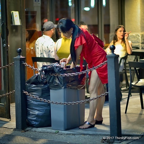 Asian Lady In Red